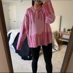 Tiger Mist Pink Abstract Sweater